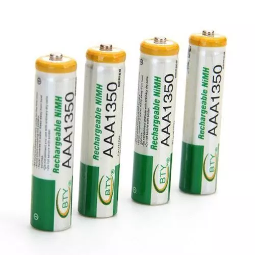 Piles rechargeables 4 pcs BTY 1.2V AAA 3A 1350mAh Ni-MH rechargeable battery