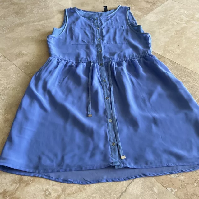 Kenneth Cole New York Women's Size XS Button Blue Dress 2