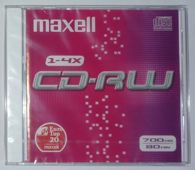 Maxell CD-RW 80 XL-II BRANDED DIGITAL Audio Music Rewritable 80Min