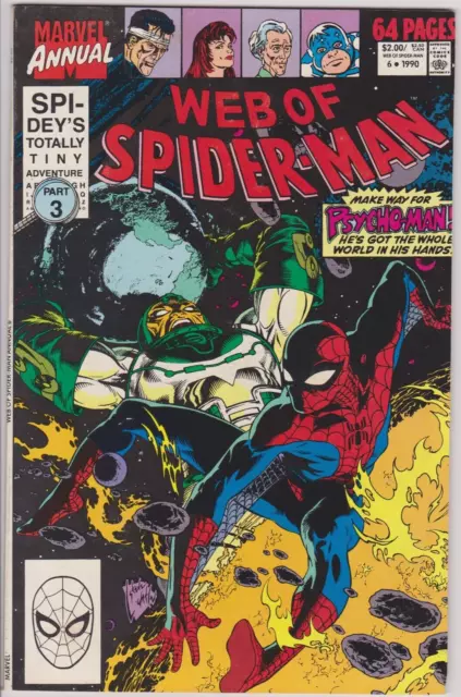 Web of Spider-Man Annual Issue #6 Comic. Direct Edition. Peter David.Marvel 1990