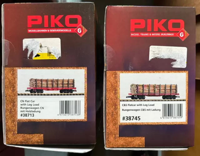 PIKO G Scale American Rolling Stock Bundle #38713 & #38745 Discontinued NIB