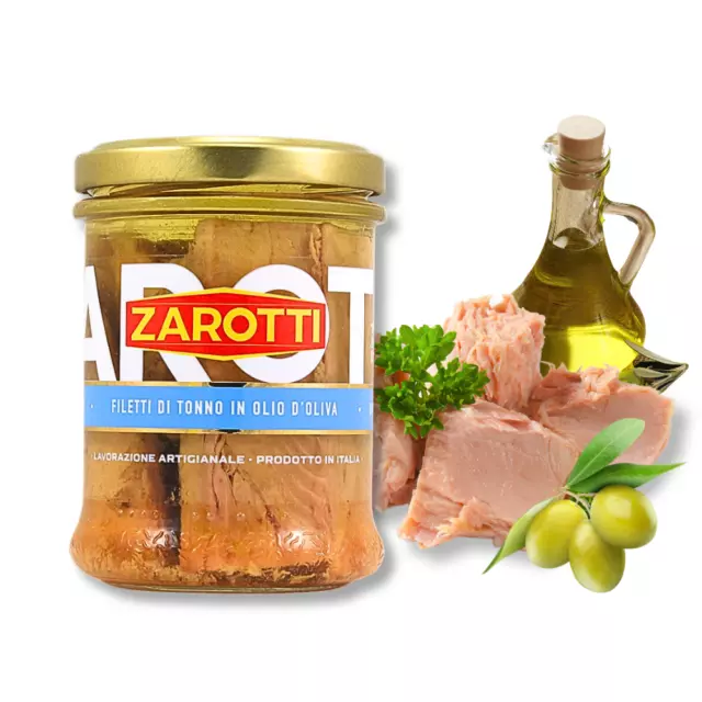 200g | Filetti di tonno all'olio di oliva - ZAROTTI - Tranci di Tonno