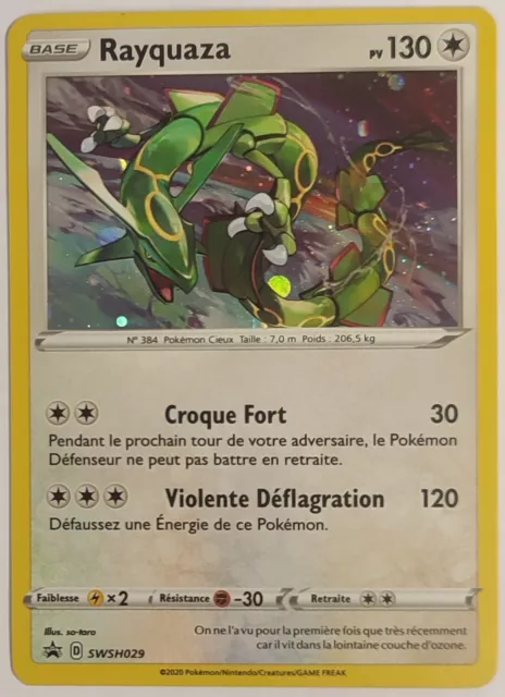 Carte Pokémon Rayquaza SWSH029 Holo Promo Epée et Bouclier FR