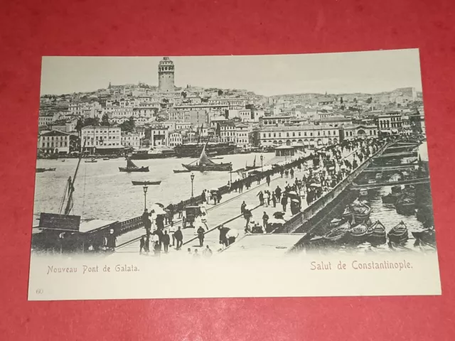 CPA - Turquie - Nouveau Pont de Galata - Salut de Constantinople