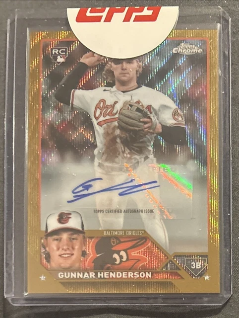 2023 Bowman Chrome Gunnar Henderson RC Auto Gold Refractor #/50
