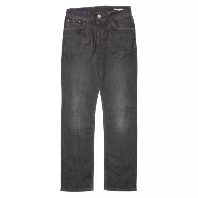 Jeans dritti Tommy Hilfiger da uomo Mercer denim neri sottili W31 L34