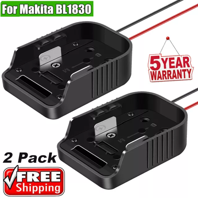 2Pack For Makita 18V Li-ion Battery Adapter to Dock Power 12 Gauge Robotics DIY