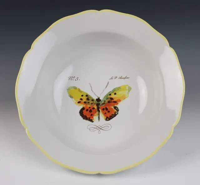 Unused Williams Sonoma Large Garden Butterfly Serving Bowl Pasta Vegetable Salad