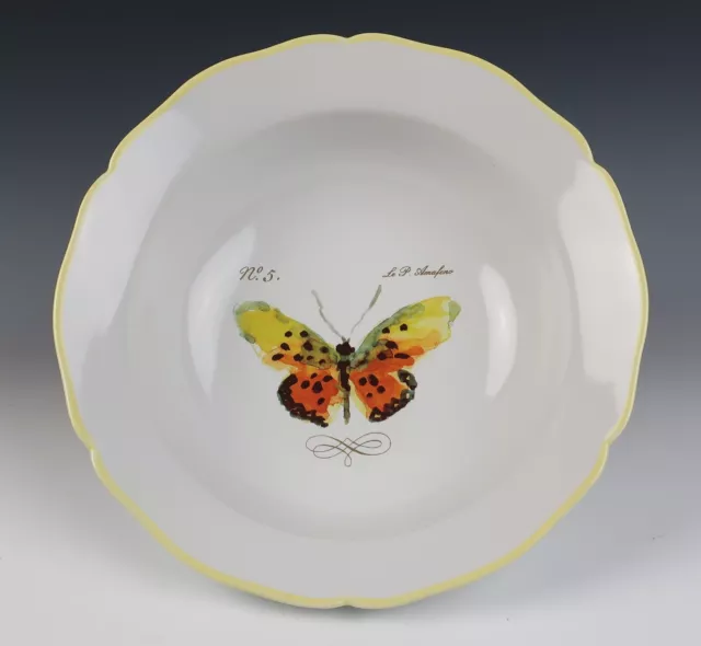 Unused Williams Sonoma Large Garden Butterfly Serving Bowl Pasta Vegetable Salad
