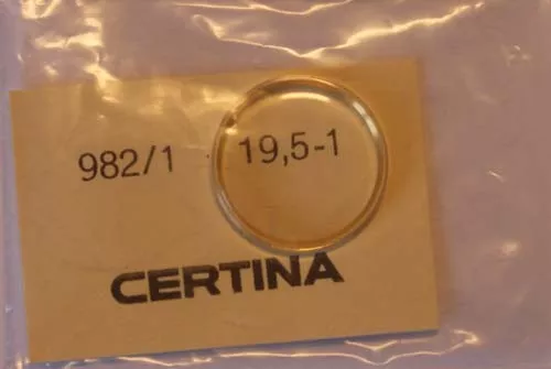 Original Certina Kunststoffglas  Ø 19,5Mm Gold Armiert