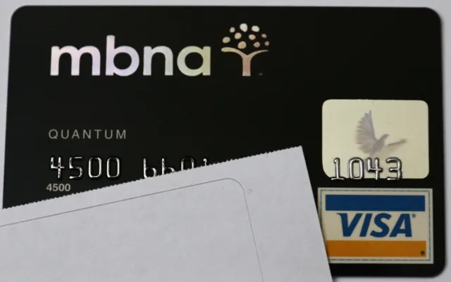 EXPIRED MBNA AMERICA Bank Visa Credit Card Quantum $14.99 - PicClick