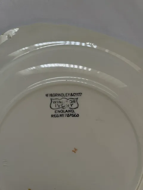 W H Grindley & Co Ltd Plate Windsor Ivory 3