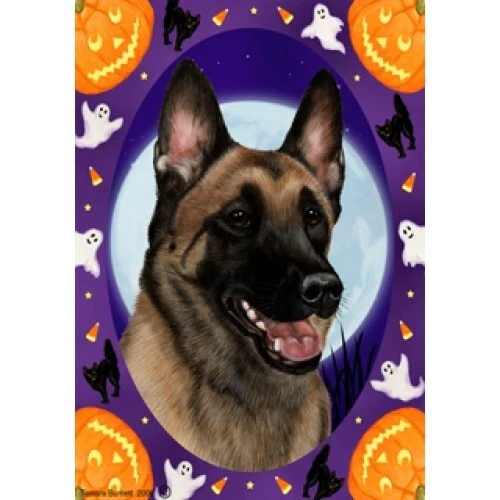 Halloween Garden Flag - Belgian Malinois 122511