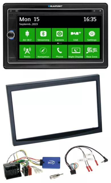 Blaupunkt Bluetooth 2DIN Lenkrad DAB USB TMC Navigation für Citroen C2 C3 Berlin