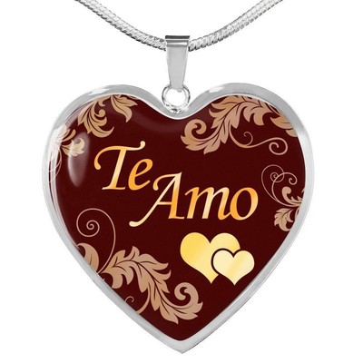 Te Amo Corazon I Love You Mon Dieu Espagnol Acier Inoxydable Ou 18k Coeur Or Eur 56 29 Picclick Fr