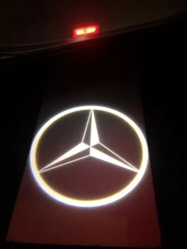 2 Proiettori Logo Mercedes A B C E M Gl Gla Gle Glc Gls Led Portiere Sottoporta