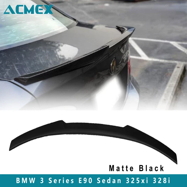 For BMW 3 Series E90 Sedan 325xi 328i Rear Trunk Spoiler Matte Black M4 Style