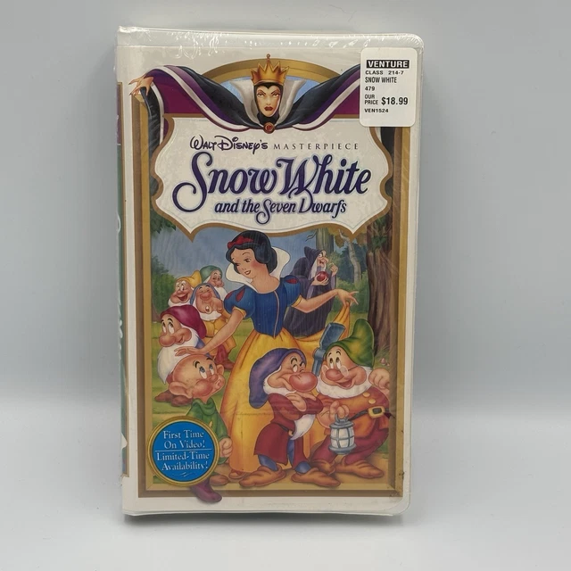 WALT DISNEY SNOW White and the Seven Dwarfs VHS Masterpiece NOS SEALED ...