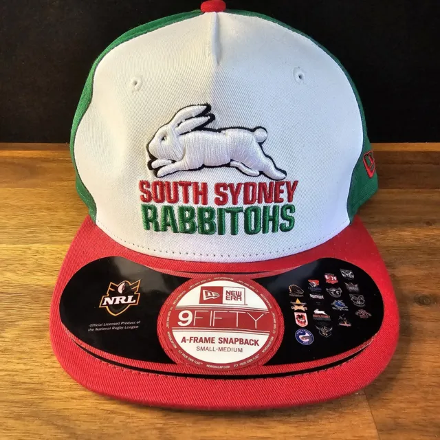 New Era NRL Rugby League South Sydney Rabbitohs Snapback Hat 9Fifty Green Red