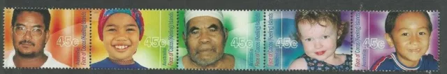 Cocos (Keeling) Islands - 2000 Face of Cocos Islands - Se-Tenant Strip of 5 MNH