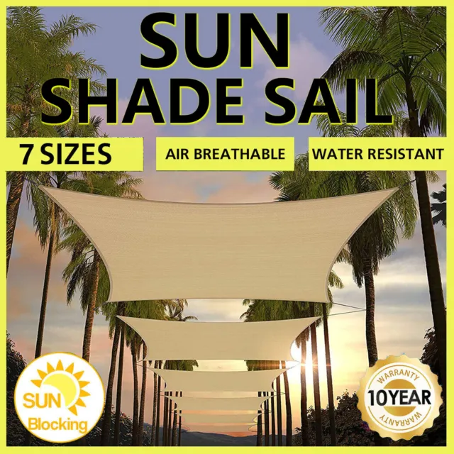 Extra Heavy Duty Shade Sail Shade Cloth Grey Gray Sun Triangle Square Rectangle