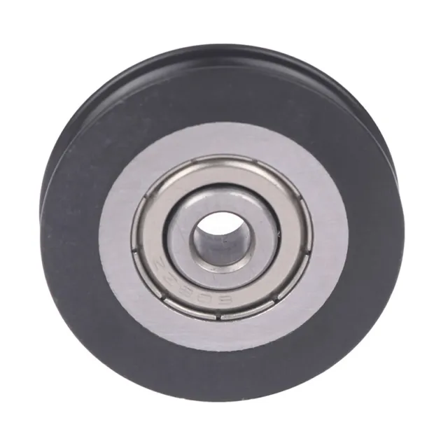 6*39*8mm U Groove Over Line Wheel Rubber Wrapped Plastic Nylon Bearing Rolle FN4