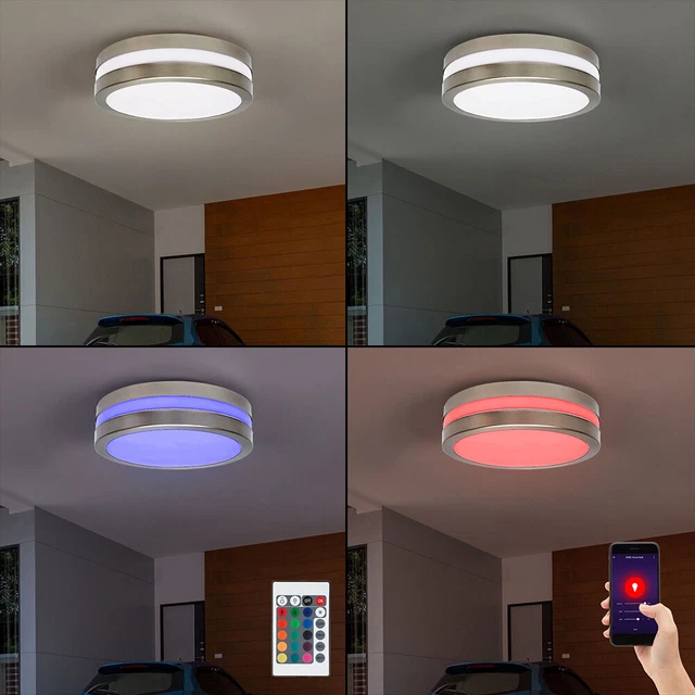LAMPADA A SOFFITTO LED Luce Diurna Cucine Regolatore Telecomando Legno Design EUR 150,66 - Foto 8