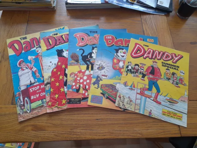 Dandy Summer Holiday Special Comic x5 - 1974, 79, 80, 81, 86