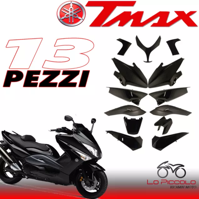 Kit Plastiche Carene Completo 13 Pezzi Nero Lucido Yamaha T-Max 500 2010 2011