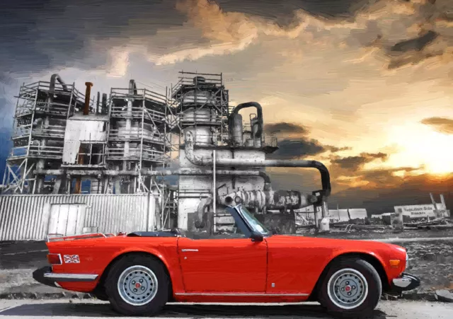 Automotive Art - Triumph Tr6 - Hand Finished, Limited Edition (25)