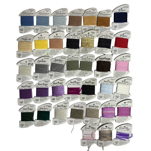 38x Hilo Galería Arco Iris Hilo Aguja Grandeza Seda Lino Filo Difuso Neón Estilo