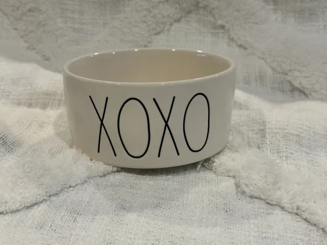 Rae Dunn 6” Dog Food Water Bowl Dish “XOXO“ Artisan Collection Magenta New