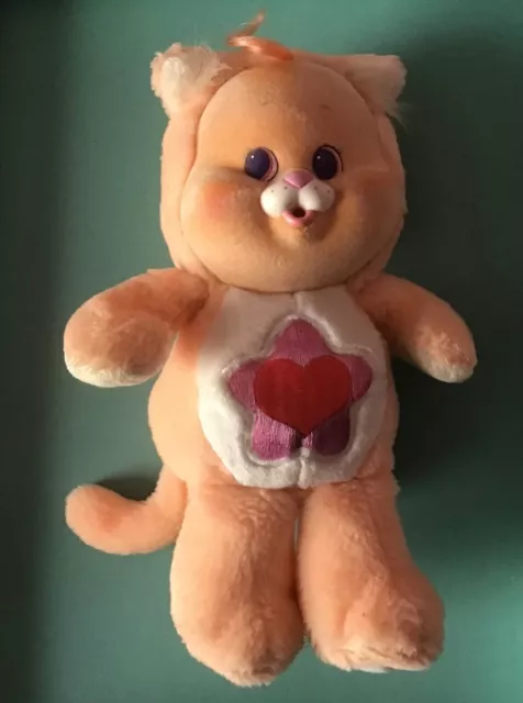 vintage care bear proud heart cat cub