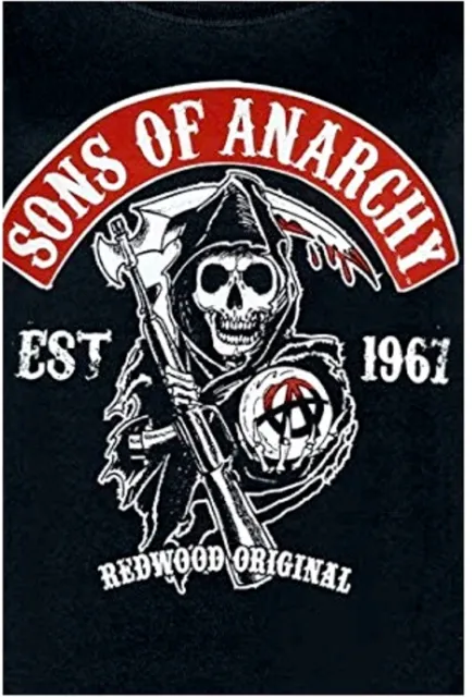 T-shirt Sons Of Anarchy - Redwood Original Red Patch maglia Uomo Hybris 3
