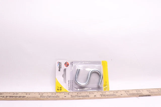 National Hardware Zinc Plated Steel Heavy Open S-Hook 2-1/2" N121-715