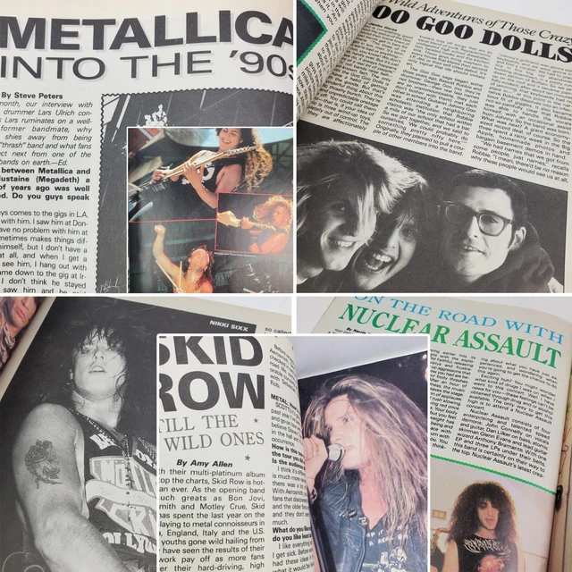CREEM METAL MAGAZINE Vintage 1990 Skid Row Metallica Nuclear Assault ...