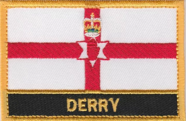 Derry Northern Ireland Town & City Embroidered Sew on Patch Badge