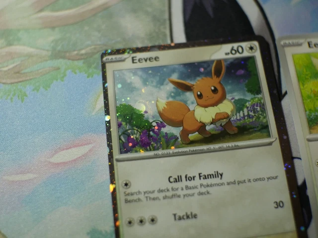 Rare Pokemon Scarlet & Violet 151 Eevee, Eeveelutions, SVP 043 Promo Holo Swirl 2