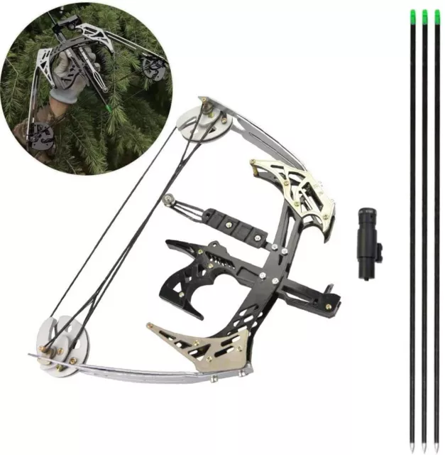 14" Mini Compound Bow Set Laser Sight 25lbs Archery Fishing Hunting Shooting