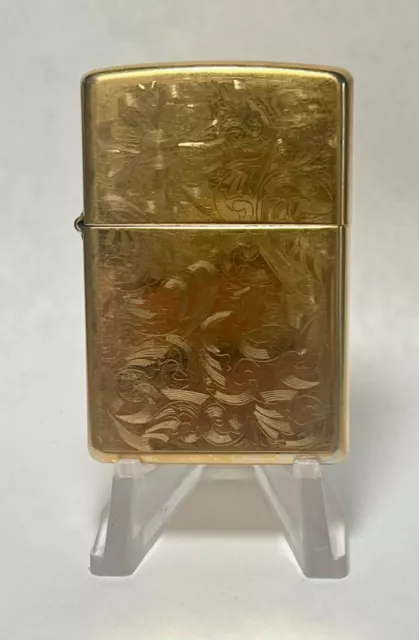 1999 Rose Gold Zippo -Western Floral Engraving