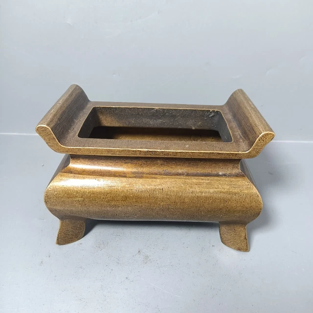 Rare Marked Chinese Copper Bronze Brass Four-legged Incense Burner Censer