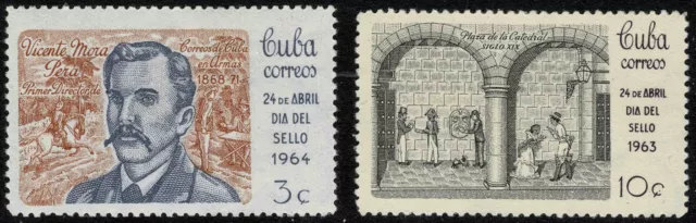 South America 1963/64 Stamp Day Pair Of Stamps - MUH