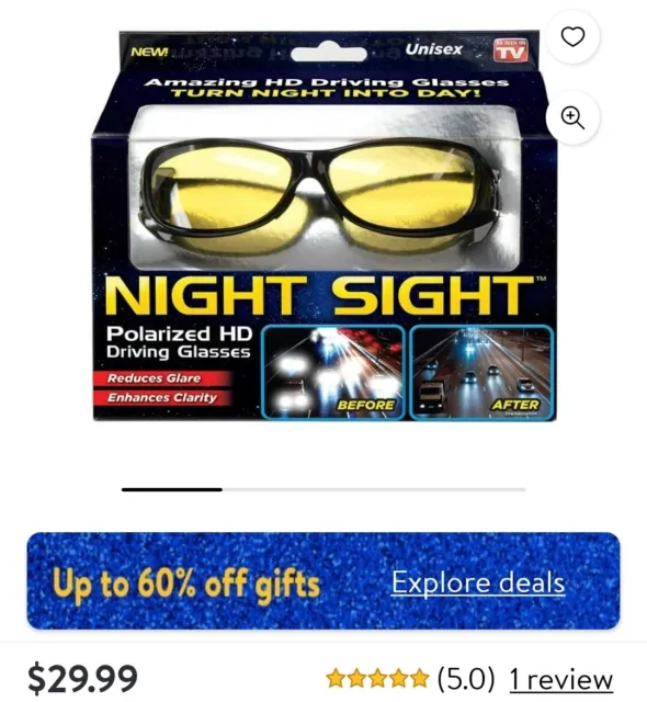 Night Sight Driving Glasses HD Sunglasses Polarized Anti Glare Night Vision
