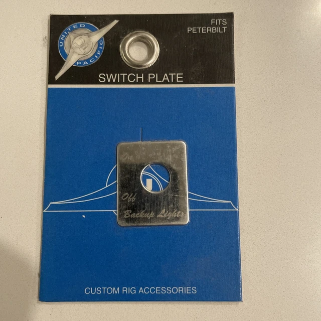 STAINLESS STEEL SWITCH Name Plate For Peterbilt 375 20012005 Power