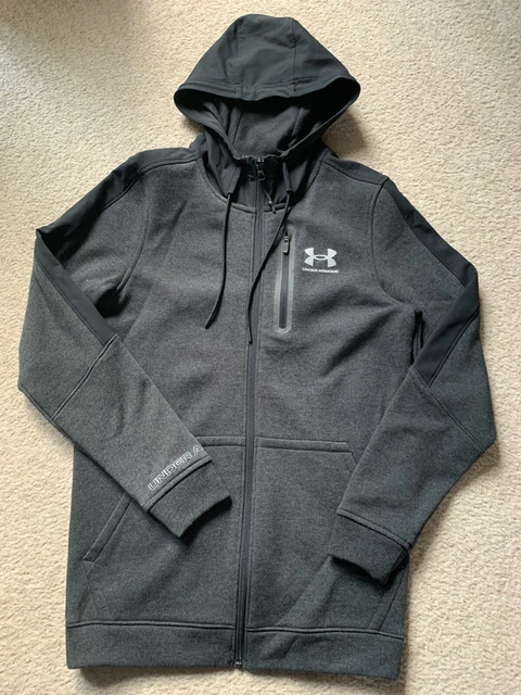 Felpa con cappuccio Under Armour grigia con cerniera - taglia XS (età 13-14) nuova come nuova