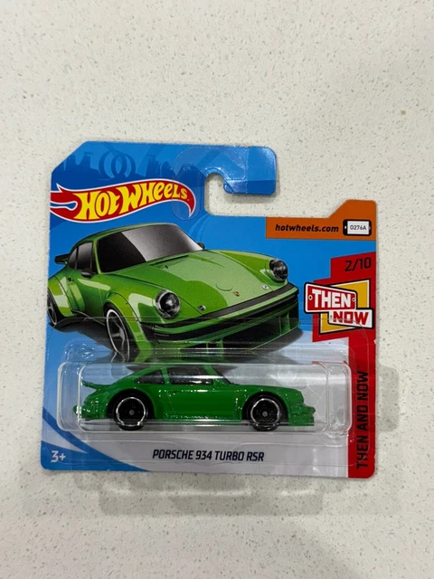 Hot Wheels Porsche 934 Turbo RSR Die-Cast Car - 1:64 Scale, Green, 'Then & Now' Series 2/10