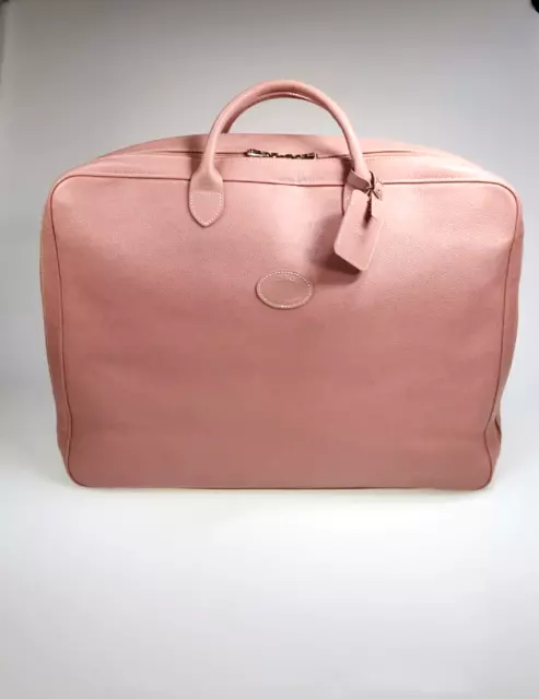 Longchamp Le Pliage Foulonne Valise Suitcase Blush Pink Leather Carry On France