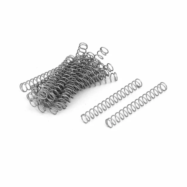 0.5mmx5mmx40mm 304 Stainless Steel Compression Springs Silver Tone 20pcs