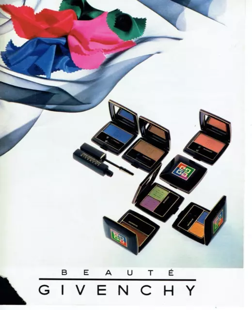 publicité Advertising  1022  1989   beauté  yeux  Maquillage Givenchy