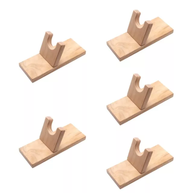 5 PCS Bracket Wooden Shelf Mobile Phone Stand Storage Shelves Desktop